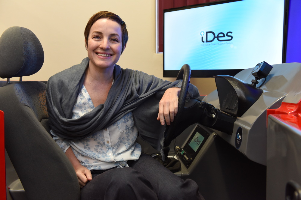Dr Hetta Gouse, chief research officer in the Department of Mental Health, is using a driver simulator to better understand driver behaviour.