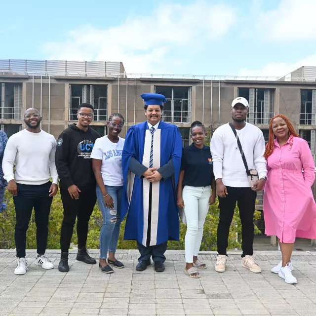 Group of people in front of a building